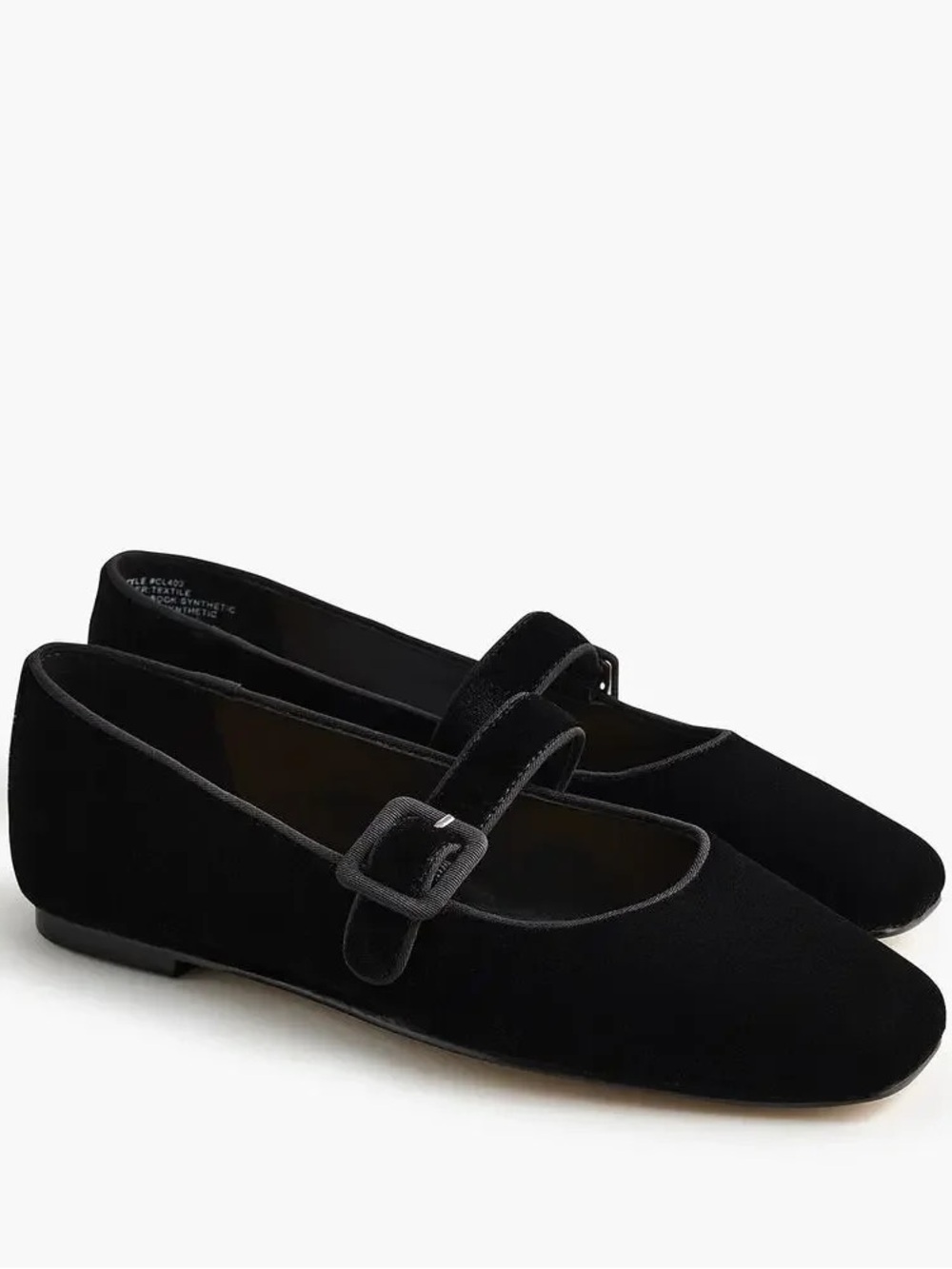 J.Crew Factory Velvety Square-Toe Mary Jane Flat Women's Size 8 1/2
